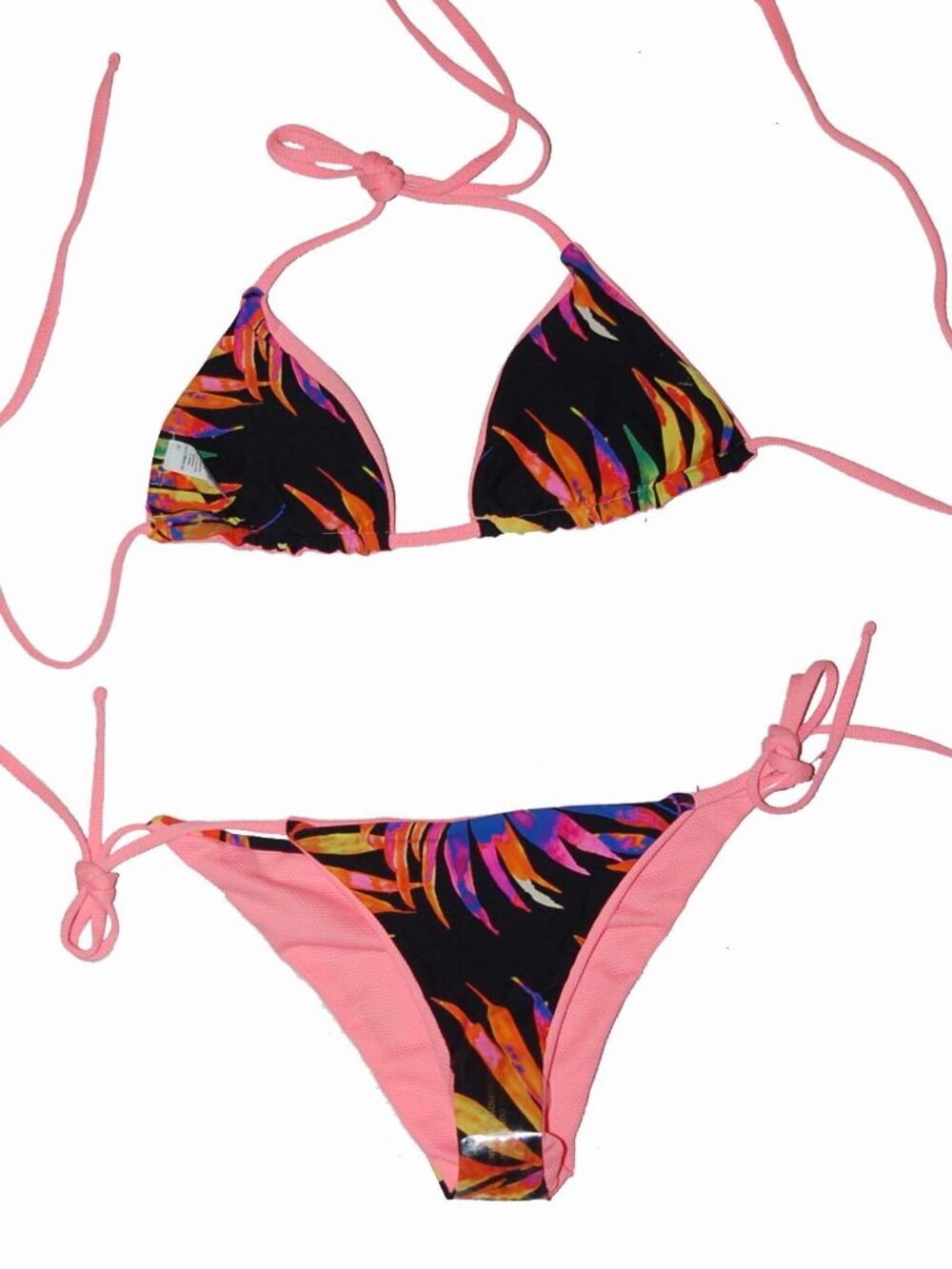 NWT Maaji Triangle Slider Bikini Top & Side Tie Bottom Reversible 2 Piece Set